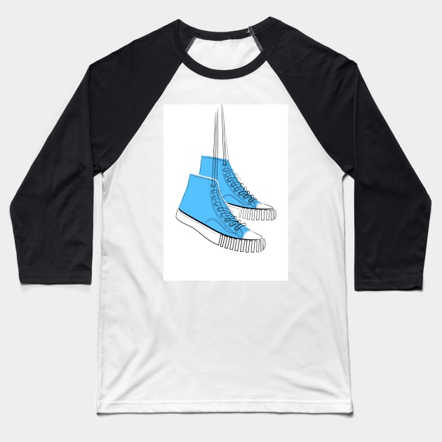 Favourite Shoes ( blue version ) Baseball T-Shirt by AdamRegester